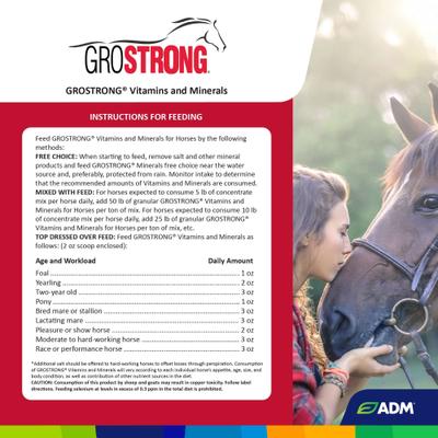 Show full view: ADM GROSTRONG Granules Horse Supplement, 25-lb bag slide 4 of 8
