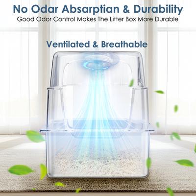 Show full view: LovMor Multi-Function Covered Cat Litter Box with Scatter Shield & Scoop, X-Large: 23.5 x 15.6 x 17-in slide 3 of 8