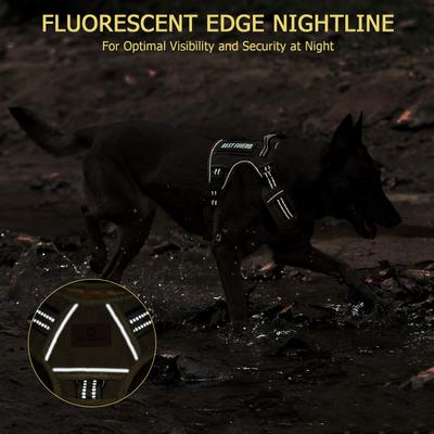 Show full view: Pet Marvel Tactical No Pull Front Clip with Easy Control Handle & Molle Hoop & Loop Dog Harness, Brown, Small: 20 to 31-in chest slide 7 of 9