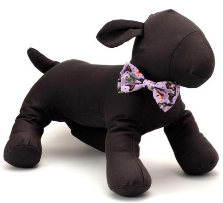 Show full view: The Worthy Dog Bewitched Dog Bow Tie, Purple, Large slide 3 of 4