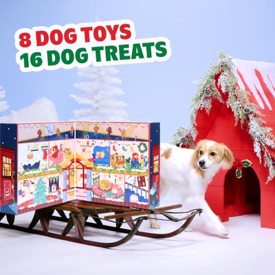 Show full view: BARK Christmas Advent Calendar Plush Toy & Treat Set, Multicolor slide 2 of 8