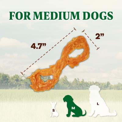Show full view: AFreschi Natural Turkey Tendon Rope Natural Dog Chew Treat, Medium, 3 count slide 3 of 9