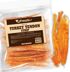 AFreschi Natural Turkey Tendon Strip Natural Dog Chew Treat, 10-oz pouch