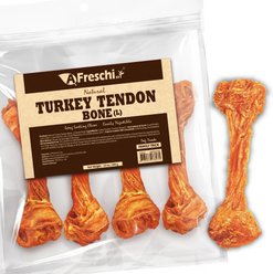 AFreschi Natural Turkey Tendon Bone Natural Dog Chew Treat, 4 count