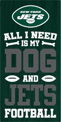 Fan Creations New York Jets All I Need Is My Dog & Football Wall Decor, 6 x 12-in