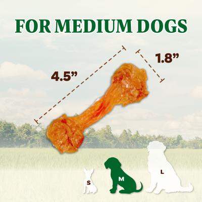 Show full view: AFreschi Natural Turkey Tendon Bone Natural Dog Chew Treat, Medium, 3 count slide 3 of 9