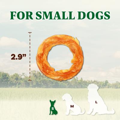 Show full view: AFreschi Natural Turkey Tendon Ring Natural Dog Chew Treat, Small, 6 count slide 3 of 9