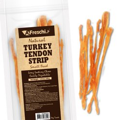 AFreschi Natural Turkey Tendon Strip Natural Dog Chew Treat, 3.5-oz pouch