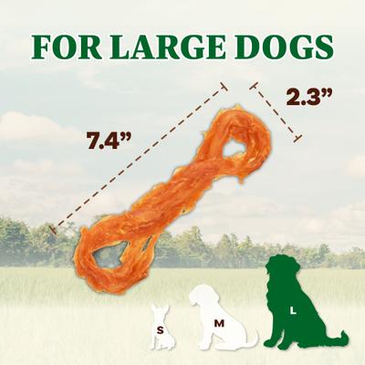 Show full view: AFreschi Natural Turkey Tendon Rope Natural Dog Chew Treat, Large, 4 count slide 3 of 8