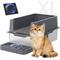 Show in main carousel: LovMor Metal Cat Litter Box with Scatter Shield & Scoop, X-Large: 23.5 x 15.6 x 12-in slide 1 of 8