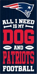 Fan Creations New England Patriots All I Need Is My Dog & Football Wall Decor, 6 x 12-in