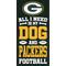 Show in main carousel: Fan Creations Green Bay Packers All I Need Is My Dog & Football Wall Decor, 6 x 12-in slide 1 of 1