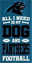 Fan Creations Carolina Panthers All I Need Is My Dog & Football Wall Decor, 6 x 12-in