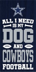 Fan Creations Dallas Cowboys All I Need Is My Dog & Football Wall Decor, 6 x 12-in