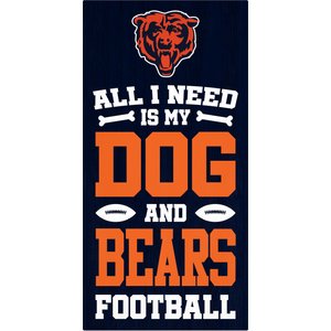 Fan Creations Chicago Bears All I Need Is My Dog & Football Wall Decor, 6 x 12-in
