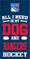 Fan Creations Rangers All I Need Is My Dog & Football Wall Decor, 6 x 12-in