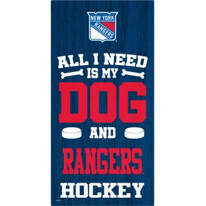 Fan Creations Rangers All I Need Is My Dog & Football Wall Decor, 6 x 12-in