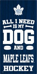Fan Creations Maple Leafs All I Need Is My Dog & Football Wall Decor, 6 x 12-in