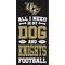 Show in main carousel: Fan Creations Ucf All I Need Is My Dog & Football Wall Decor, 6 x 12-in slide 1 of 1