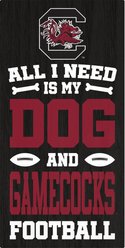 Fan Creations University of South Carolina All I Need Is My Dog & Football Wall Decor, 6 x 12-in