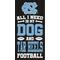 Show in main carousel: Fan Creations University of North Carolina All I Need Is My Dog & Football Wall Decor, 6 x 12-in slide 1 of 1