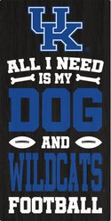 Fan Creations University of Kentucky All I Need Is My Dog & Football Wall Decor, 6 x 12-in