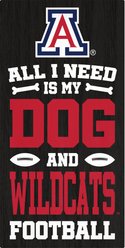 Fan Creations Arizona All I Need Is My Dog & Football Wall Decor, 6 x 12-in