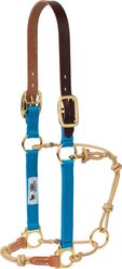 Weaver Equine Breakaway Horseman's Halter, Hurricane Blue/Tan, Large
