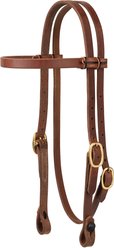 Weaver Equine Kalley Button Browband Horse Headstall, Russet