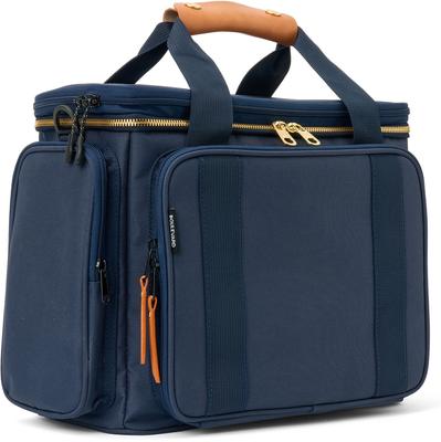 Show full view: Boulevard Personalized Rovernight Dog Travel Bag, Navy slide 4 of 8