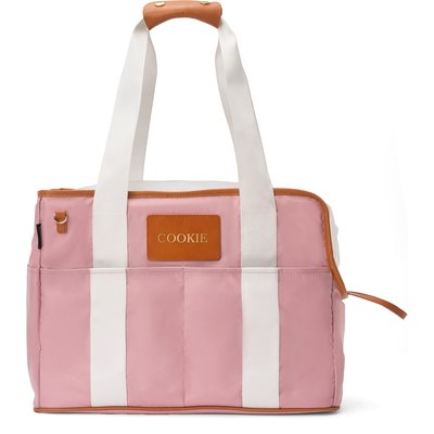 Boulevard Boulevard Personalized Pluto Airline-Approved Tote Bag Dog Carrier, Blush