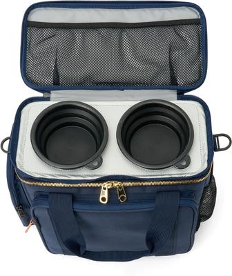 Show full view: Boulevard Personalized Rovernight Dog Travel Bag, Navy slide 7 of 8