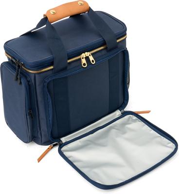 Show full view: Boulevard Personalized Rovernight Dog Travel Bag, Navy slide 6 of 8
