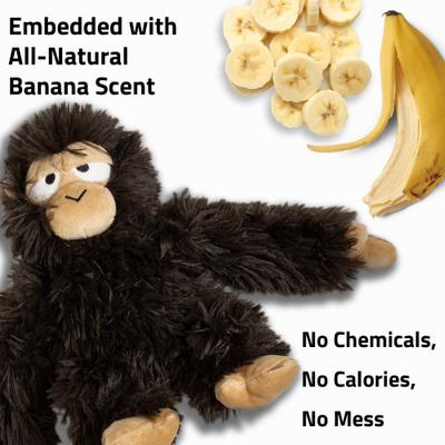 Show full view: Playology Banana Scented Monkey Plush Squeaky Dog Toy slide 4 of 6