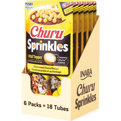 Inaba Inaba Churu Sprinkles Chicken & Cheese Recipe Grain-Free Soft & Chewy Dog Treats, 0.35-oz tube, 18 count