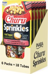 Inaba Churu Sprinkles Chicken & Beef Recipe Grain-Free Soft & Chewy Dog Treats, 0.35-oz tube, 18 count