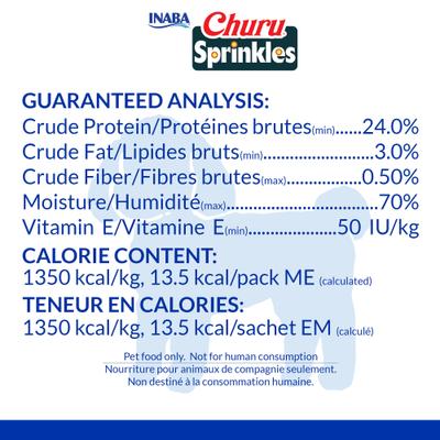 Show full view: Inaba Churu Sprinkles Chicken & Cheese Recipe Grain-Free Soft & Chewy Dog Treats, 0.35-oz tube, 18 count slide 7 of 8