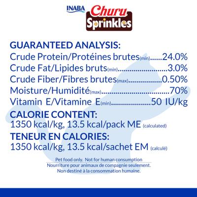 Show full view: Inaba Churu Sprinkles Tuna & Salmon Recipe Grain-Free Cat Treats, 0.35-oz tube, 18 count slide 7 of 8