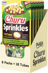 Inaba Churu Sprinkles Chicken Recipe with Dashi Flavor Grain-Free Cat Treats, 0.35-oz tube, 18 count