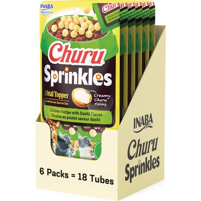 Inaba Inaba Churu Sprinkles Chicken Recipe with Dashi Flavor Grain-Free Cat Treats, 0.35-oz tube, 18 count