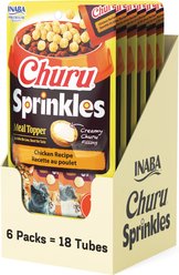 Inaba Churu Sprinkles Chicken Recipe Grain-Free Cat Treats, 0.35-oz tube, 18 count