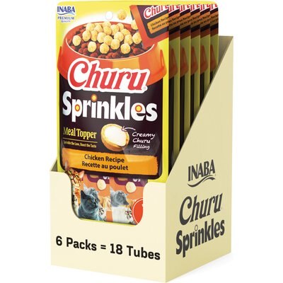 Inaba Inaba Churu Sprinkles Chicken Recipe Grain-Free Cat Treats, 0.35-oz tube, 18 count