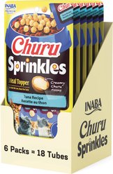 Inaba Churu Sprinkles Tuna Recipe Grain-Free Cat Treats, 0.35-oz tube, 18 count