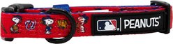 Sassy Woof MLB x Peanuts Washington Nationals Dog Collar, Large: 26-in neck, 1-in wide slide 2 of 5