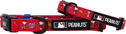 Sassy Woof MLB x Peanuts Washington Nationals Dog Collar, Large: 26-in neck, 1-in wide