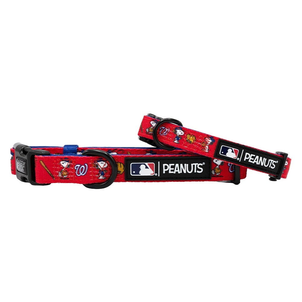 Sassy Woof Mlb X Peanuts Washington Nationals Dog Collar