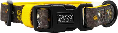 Show full view: Sassy Woof MLB x Peanuts San Diego Padres Dog Collar, Medium: 19.7-in neck, 3/4-in wide slide 2 of 5