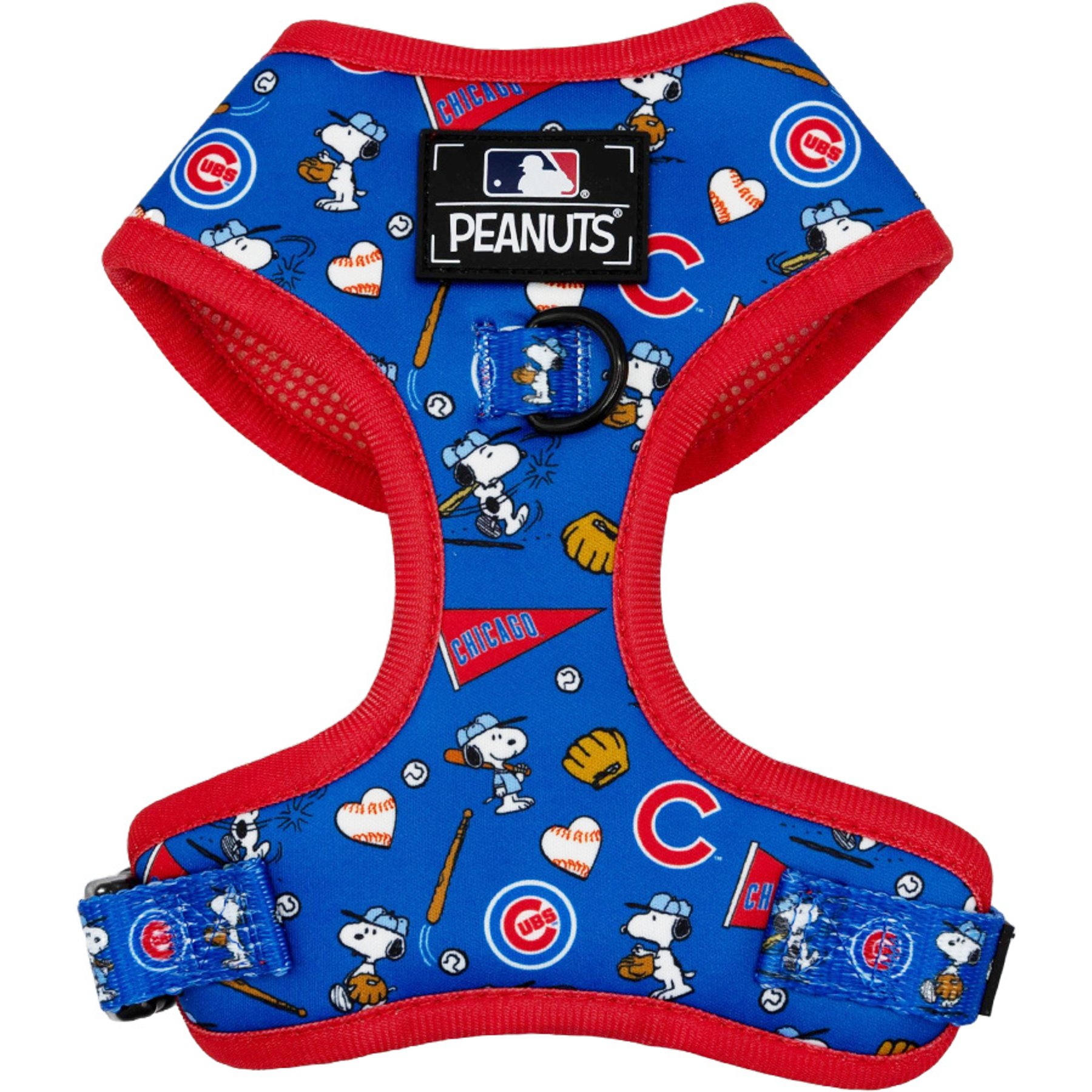 Sassy Woof MLB x Peanuts Chicago Cubs Adjustable Dog Harness, Medium: 18 to 25-in chest