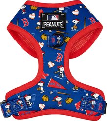 Sassy Woof MLB x Peanuts Boston Red Sox Adjustable Dog Harness, Medium: 18 to 25-in chest