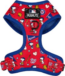Sassy Woof MLB x Peanuts Washington Nationals Adjustable Dog Harness, X-Large: 24 to 35-in chest